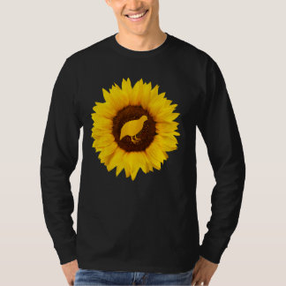 Partridge For Women Men Bird Quail Sunflower Lover T-Shirt