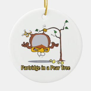 partridge in a pear tree 1st first day christmas ceramic ornament
