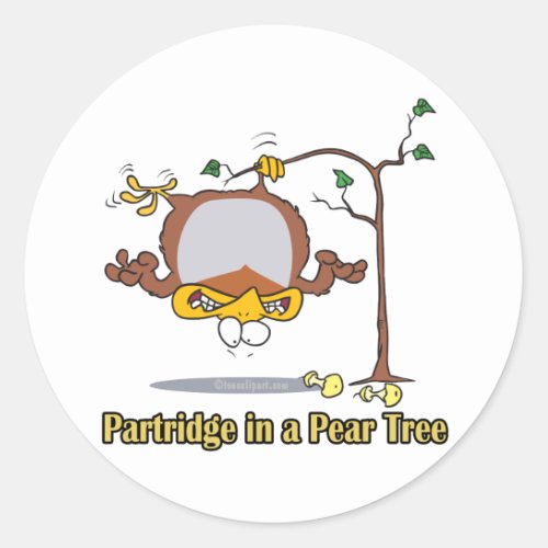 partridge in a pear tree 1st first day christmas classic round sticker