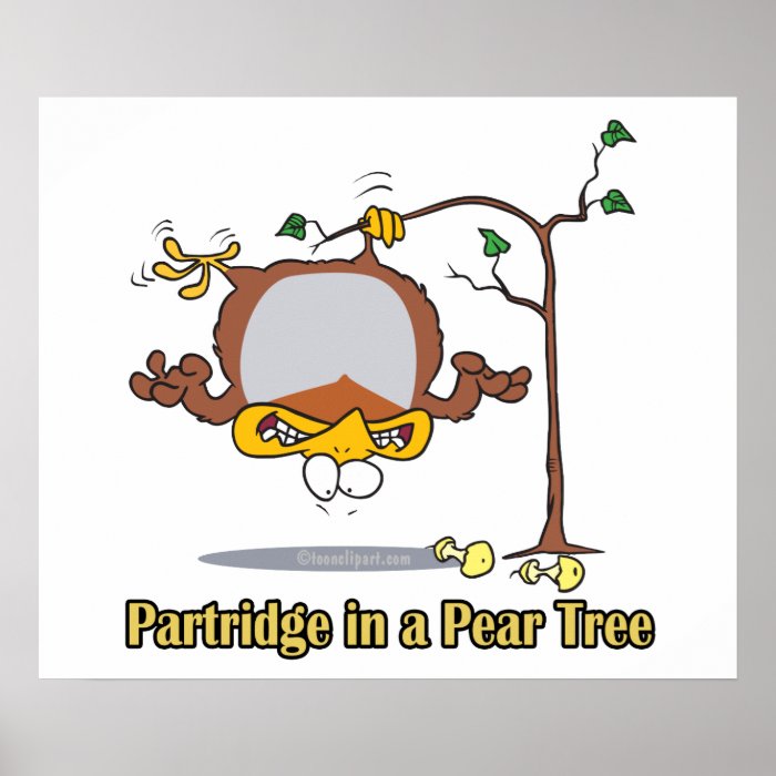 partridge in a pear tree 1st first day christmas poster