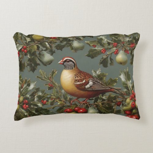 Partridge in a pear tree accent pillow