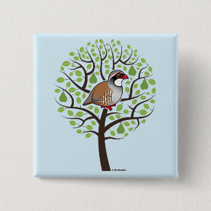 Partridge in a Pear Tree Button