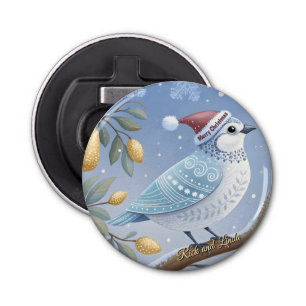 Partridge In A Pear Tree Button Bottle Opener