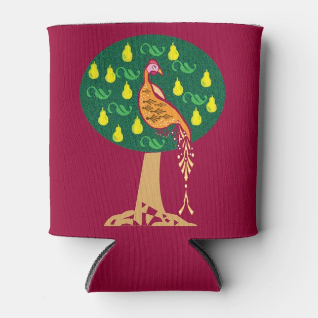 Partridge in a pear tree can cooler (Front)