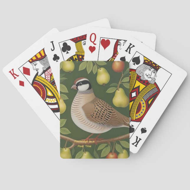 Partridge in a Pear Tree deck of cards (Back)