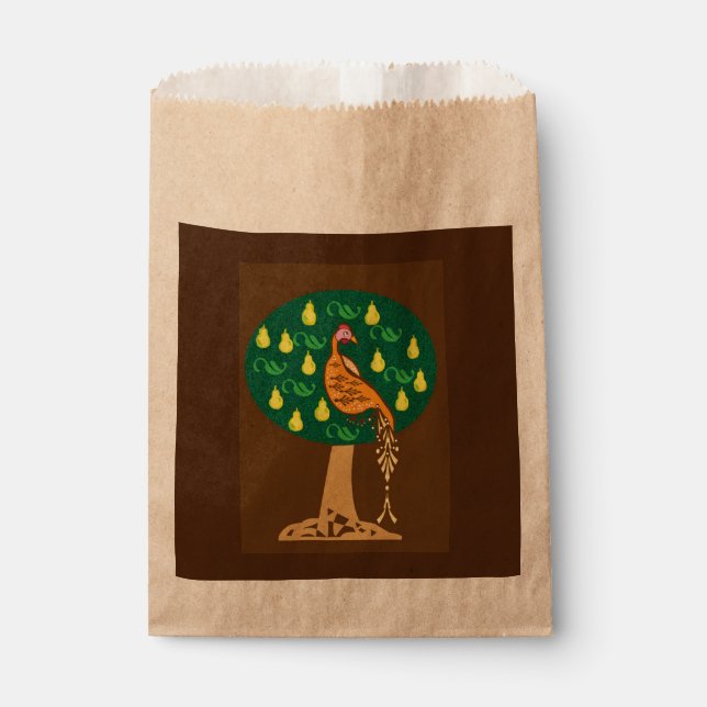 Partridge in a pear tree favor bag (Front)