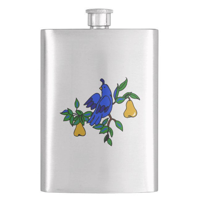Partridge In A Pear Tree Flask (Front)
