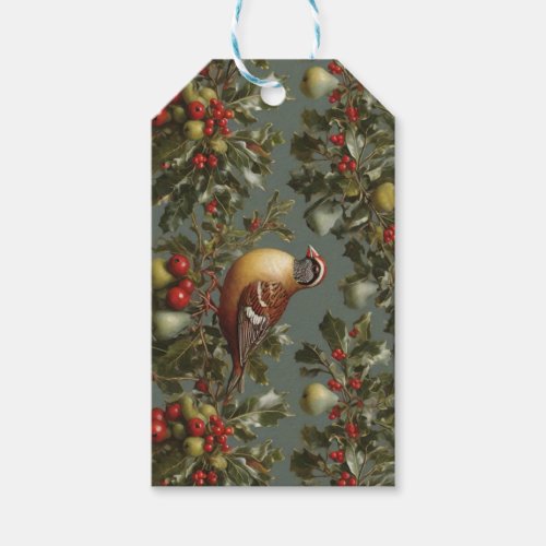 Partridge in a pear tree gift tags