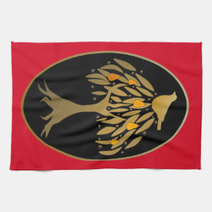 Partridge in a Pear Tree Gold Towel