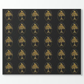 Partridge in a Pear Tree Gold Wrapping Paper (Flat)