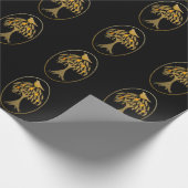 Partridge in a Pear Tree Gold Wrapping Paper (Corner)
