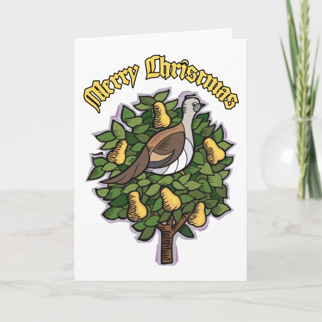 Partridge in a Pear Tree Holiday Card (Front)