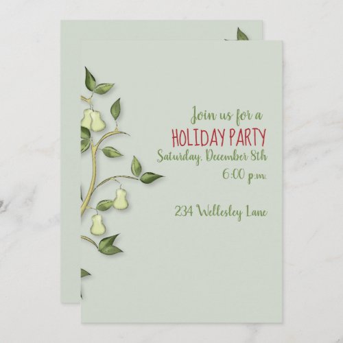 Partridge in a Pear Tree Invitation