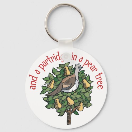 Partridge in a Pear Tree Keychain