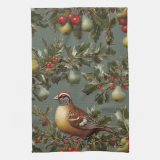 Partridge in a pear tree kitchen towel