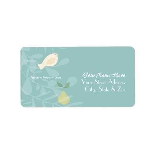 partridge in a pear tree Labels