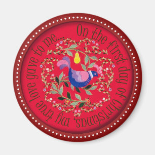 Partridge in a pear tree magnet