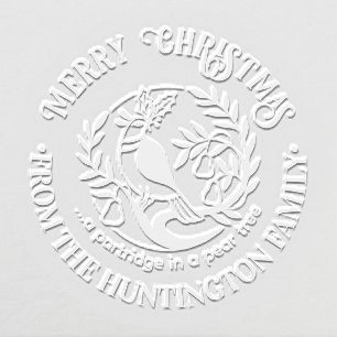 Partridge in a Pear Tree Merry Christmas Name #2 Embosser