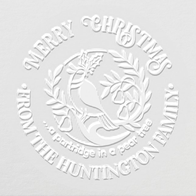 Partridge in a Pear Tree Merry Christmas Name #2 Embosser (Design)