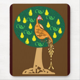 Partridge in a pear tree mouse pad