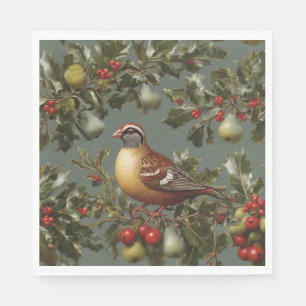 Partridge in a pear tree napkins