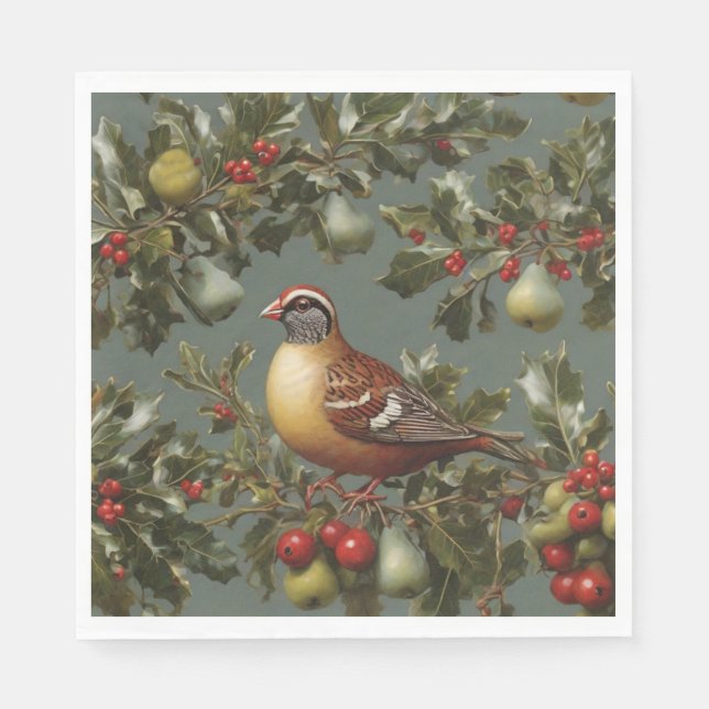 Partridge in a pear tree napkins (Front)