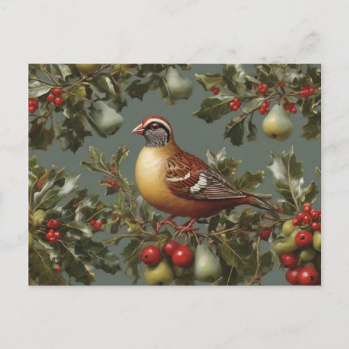 Partridge in a pear tree postcard