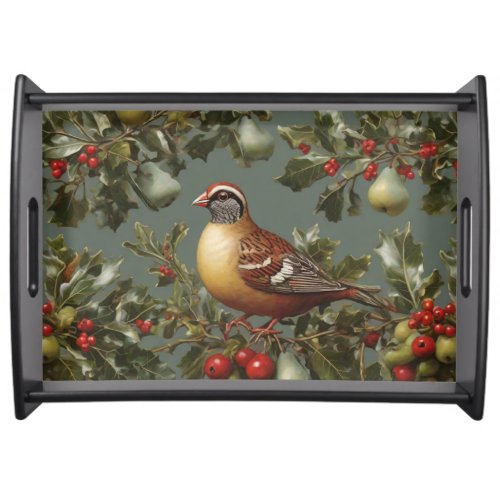 Partridge in a pear tree serving tray