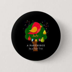 Partridge In A Pear Tree Twelve Days Of Christmas Button
