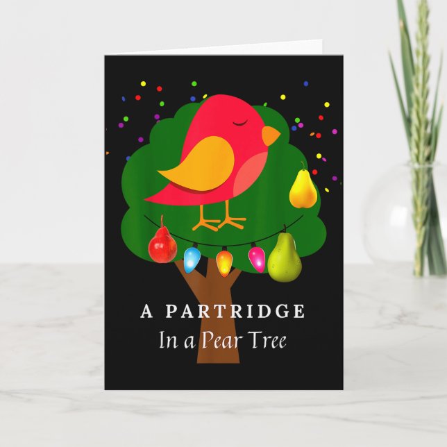 Partridge In A Pear Tree Twelve Days Of Christmas  Card (Front)