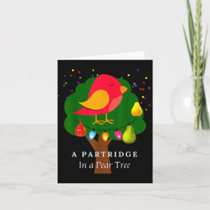 Partridge In A Pear Tree Twelve Days Of Christmas Card