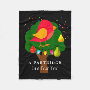 Partridge In A Pear Tree Twelve Days Of Christmas Fleece Blanket