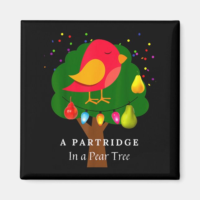 Partridge In A Pear Tree Twelve Days Of Christmas  Magnet (Front)