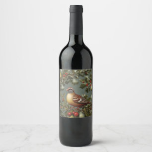 Partridge in a pear tree wine label