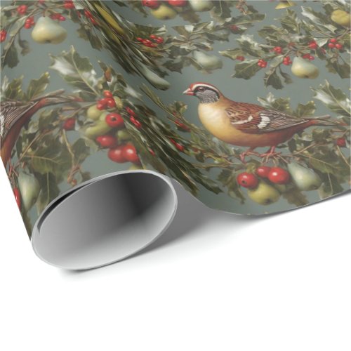 Partridge in a pear tree wrapping paper
