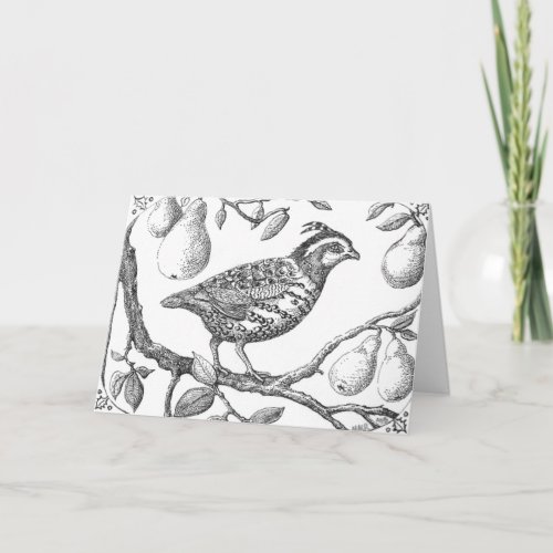 Partridge in Pear Tree Holiday Card