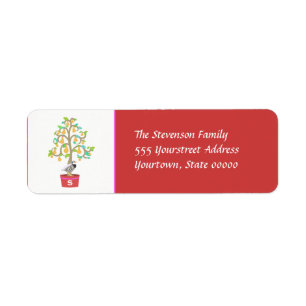Partridge Monogrammed Return Address Label