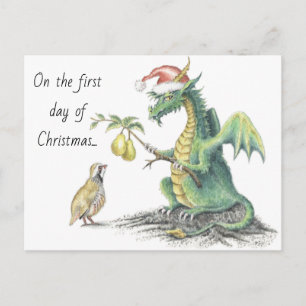 Partridge & Pear Dragon postcard