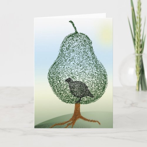 Partridge Pear Tree Funny Christmas Holidays Holiday Card