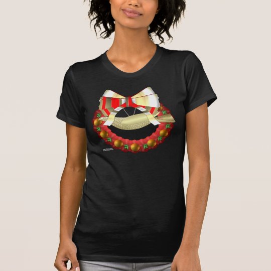 Partridge Wreath Ladies Twofer T-Shirt