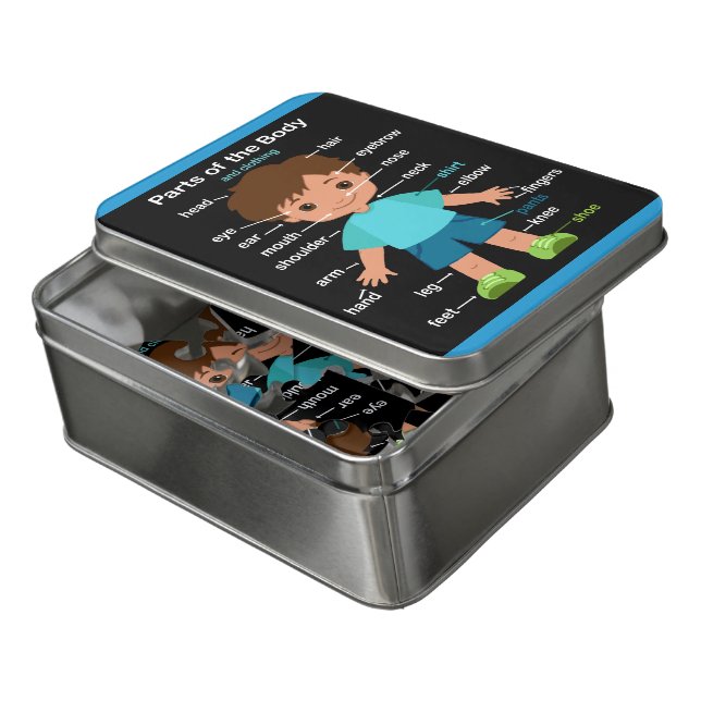 Parts of the Body Acrylic  Jigsaw Puzzle (Lid Open)