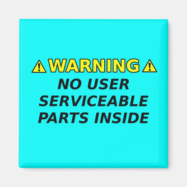Parts Warning Funny Magnet Humor (Front)