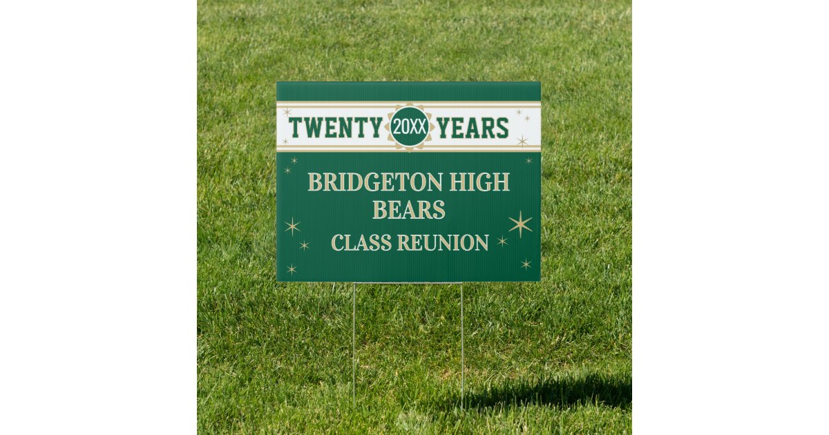 Party! 20th Reunion Celebration Sign