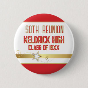 Party! 50th Class Reunion custom Button