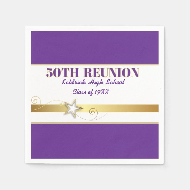 Party! 50th Class Reunion custom Napkins (Front)