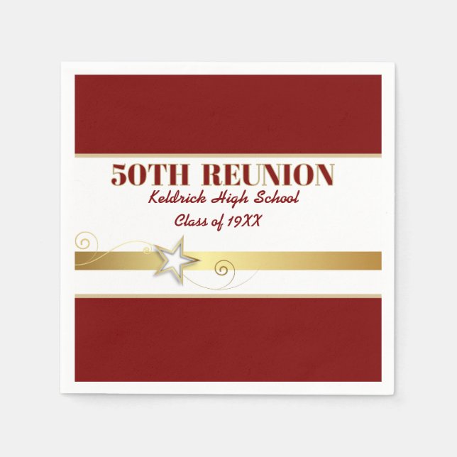 Party! 50th Class Reunion custom Napkins (Front)