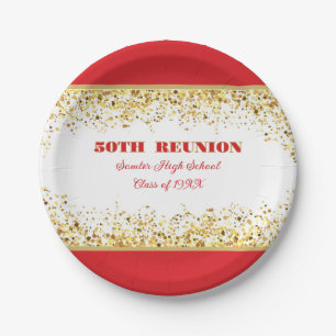 Party! 50th Class Reunion custom Paper Plates