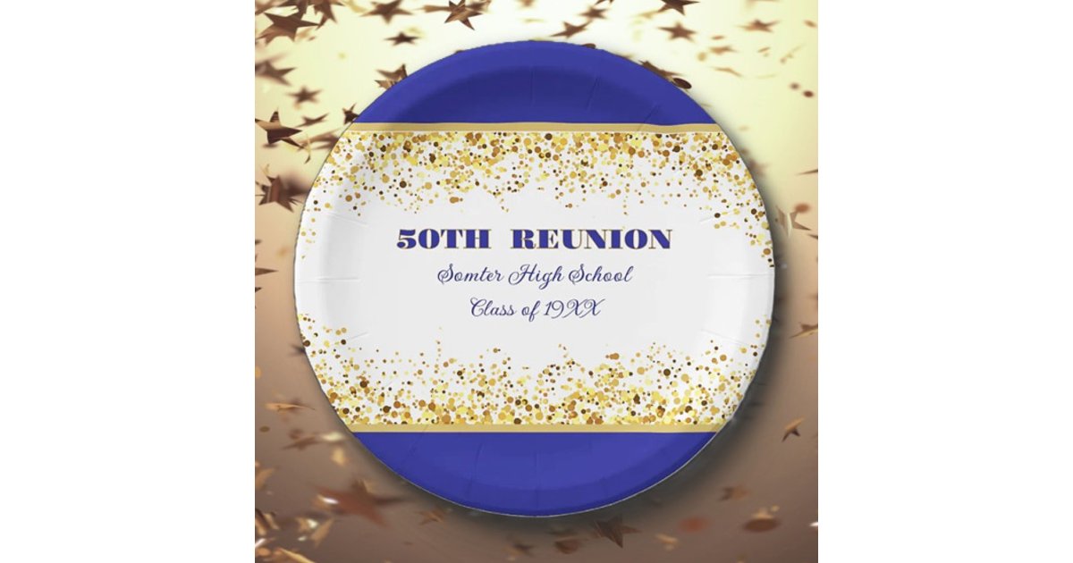 Party! 50th Reunion Custom Paper Plates