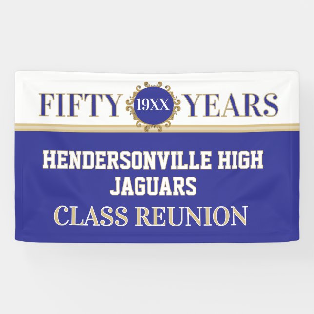 Party! 50th Reunion Celebration Banner (Horizontal)