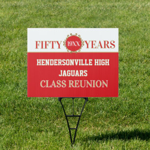 Party! 50th Reunion Celebration Yard Sign